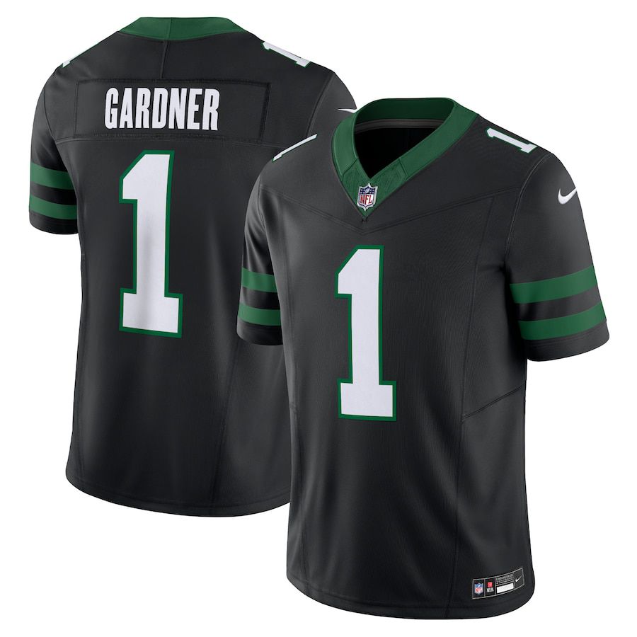 Men New York Jets #1 Ahmad Sauce Gardner Nike Legacy Black Alternate Vapor F.U.S.E. Limited NFL Jersey->new york jets->NFL Jersey